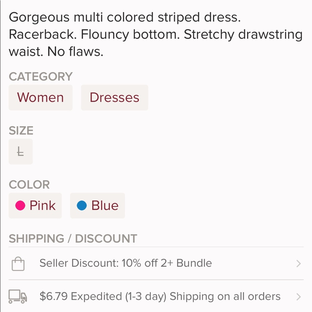 Striped Cotton Roxy Dress - Picture 8 of 8